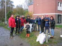 het team in actie