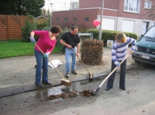 het team in actie