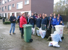 het team in actie