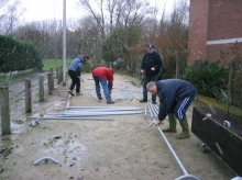 het team in actie